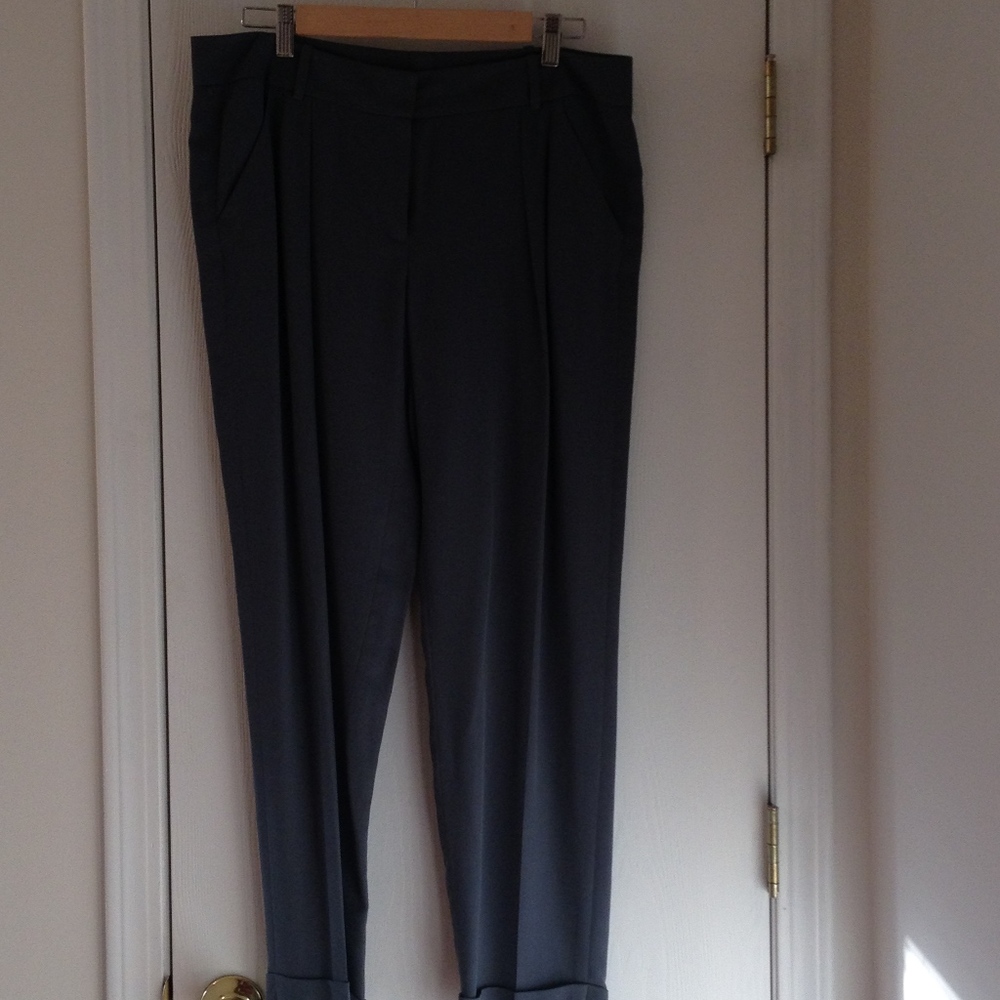 Summer Pleated Pants Greenish/Greying Color